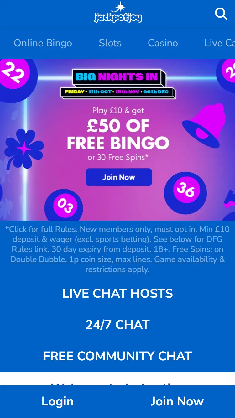 Jackpotjoy Casino — mobil